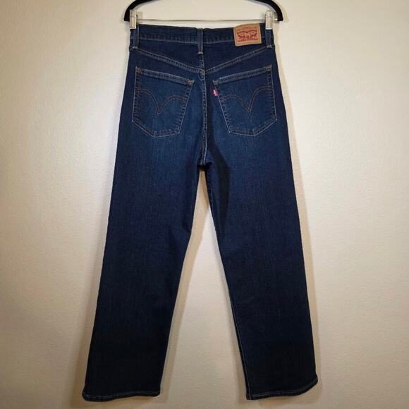 Levi's Ribcage Straight Ankle Jeans W29 L27 High Rise Button Fly Denim - Picture 4 of 9